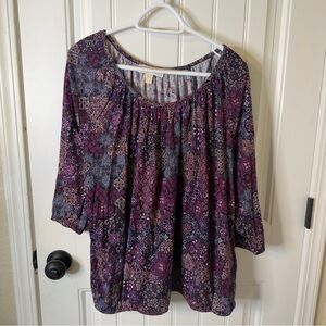 Michael Kors ladies purple 2X top new with tags